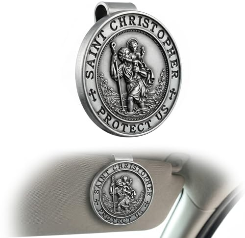 Sankt Christophorus Auto Schutz Medaille, schutzengel auto,rosenkranz auto,kreuz auto