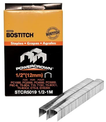 BOSTITCH Crown Staples, Heavy-Duty, 1/2-Inch x 7/16-Inch, 1000-Pack (STCR50191/2-1M)