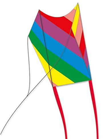 Cerf-Volant monofil - Mini Sled Classic - pour Enfants à partir de 3 Ans - Dimensions : 32x40cm - INCL. Ligne de 60m, queues Multicolores EUR€995EUR€9.95