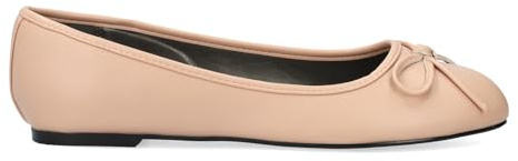 Andrés Machado - Ballerine Piatte da Donna con Tacco Largo e Fiocco Decorativo - TG104 - Ballerine - Beige, EU 42