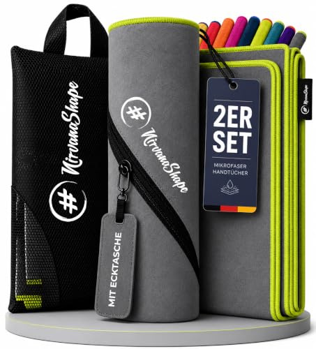 NirvanaShape Mikrofiberhandduk | Absorberande, Lätt, Snabbtorkande | Badhanddukar, Resehanddukar, Sporthanddukar | Idealisk för Resor, Fitness, Yoga, Bastu | Mikrofiberhanddukar set, strandhandduk, sporthandduk, duschhandduk, bastuhandduk, snabbtorkande, lätt