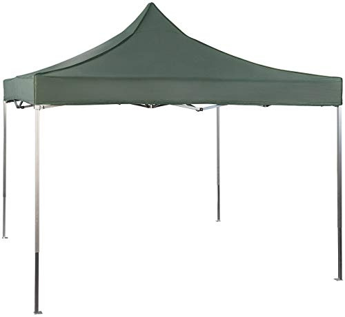 Royal Gardineer pabellón: Aluminio- Pabellón Plegable, Verde, Lona de Techo Impermeable, 3 x 3 Metros (ALU Kiosko, Carpa de jardín, Tienda)