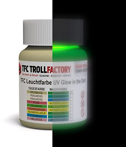 TFC, colore del giorno, colore del giorno: bianco neve/notte, colore fluorescente, colore da parete autoluminoso (fosforescente) I 100 ml