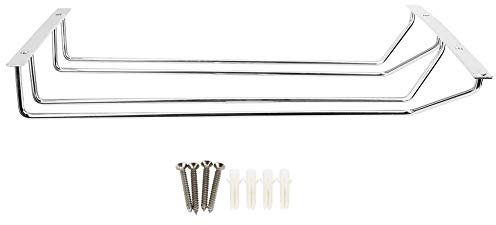 MAGT Portabicchieri Vino Sospeso Portabicchieri Sospeso Da Bar, Portabicchieri da Vino sospeso a Doppia Fila in Acciaio Inossidabile da 35 cm per Bar, Uso Domestico