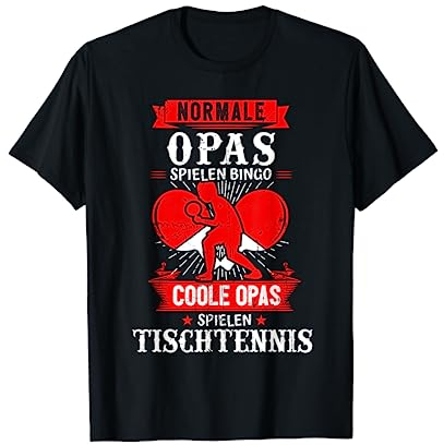 Tischtennis Opa Tischtennisspieler Mannschaft Geschenk T-Shirt