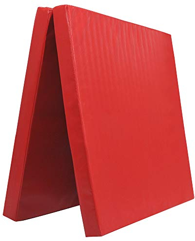 Grevinga Klappbare Turnmatte RG 35 – 200 x 100 x 6 cm - ROT - Made in Germany - Faltbare Gymnastikmatte für Fitness, Sport und Gymnastik, Rutschfest und Platzsparend, Weichbodenmatte