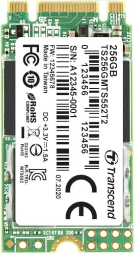 Transcend MTS552T2 256GB Interne M.2 SATA SSD SATA 6 Gb/s Retail TS256GMTS552T2