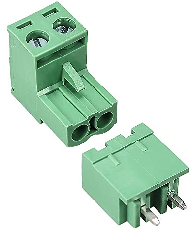 sourcing map 10STK 2 Stift 5,08mm Tonhöhe Stecker Buchse | Schraube Klemmenblock