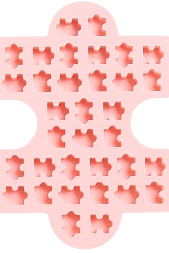 Selecto Bake Puzzle Resin Food Grade Silicone Molds Fondant Molds for DIY Cake Chocolate Candy Decoration Jewelry Making, Chocolate Jelly Cookie Reusable Baking Moulds