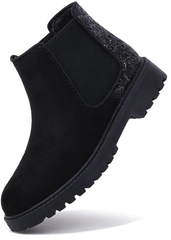 HARVEST LAND Girls Boots Kids Ankle Boots Zipper School Shoes Elegant Big Kid Fashion Winter Boots Zip-up Short Flat Bootie for Junior/Yourth