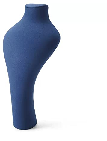 BinOxy Schmuckständer Blue Velvet Jewelry Display Bust 3-Dimensional Jewelry Stand Necklace Pendant Chain Jewelry Bust Display Holder/Necklace Bust Schmuckhalterung/Schmuckhalter
