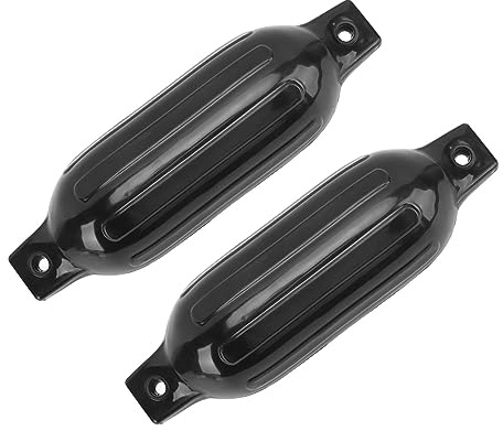 Pyhodi 2 Stück Boote zum Andocken 11,4 x 40,6 cm, Boot schwarze Doppelaugen, robuster Dock-Schutz, Doppelaugen, Bootsstoßstange, langlebiges Material, Doppelaugen und ovales Design