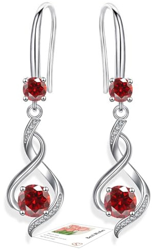 YOEE Ohrringe mit 5A Zirkonia Hängend Ohrringe mit Silber 925 Post für Damen Hängeohrringe Lange Ohrhänger Geschenk für Frauen Freundin Mama Mädchen