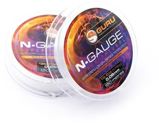 Tackle Guru N Gauge, super natürliche, transparente Angelschnur und Hakenlänge