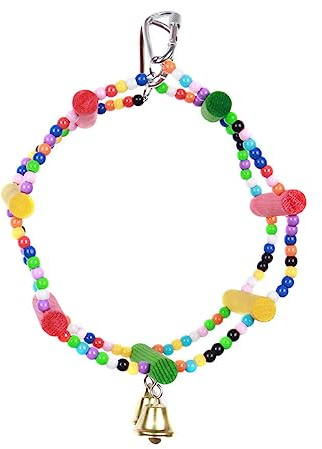 FRCOLOR Round Swing Bird Toy Für Papageien Kletterleiter Für Pet Training Für Wellensittiche Sittiche Und Kleine Vögel Fördert Balance Und Koordination