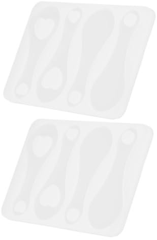 SEWOART 2pcs Silicone Trolley Token Mold for Shopping Cart Token DIY Craft Mold Key Ring Supply Washable Multi-Function