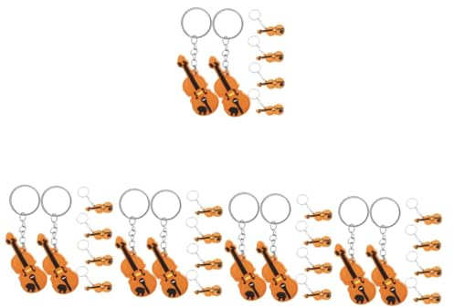 ibasenice 30stücke Teiliges Kleiner Violinschlüsselanhänger Kreativer Musik-accessoire Stylischer Für Schlüssel Oder Taschen Hochwertiges Für Musikliebhaber Und Violinspieler
