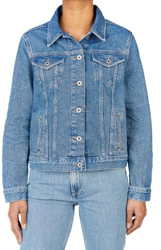 Pepe Jeans Chaqueta regular para mujer, color azul (mezclilla - IB7), talla XXS, Azul (Denim - IB7), XXS