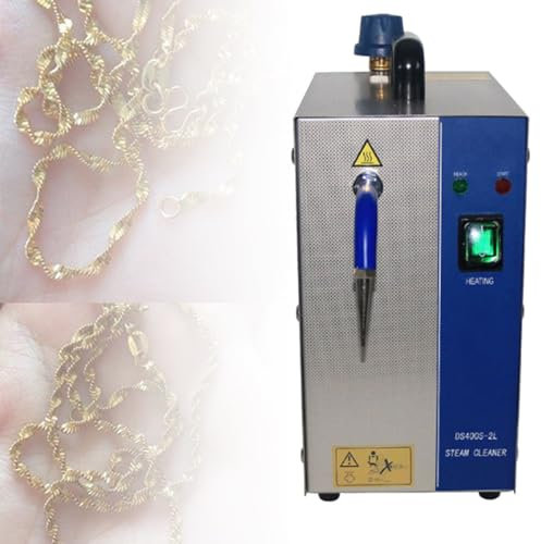 ERSINIAN Máquina limpiadora a Vapor para Joyas, máquina de Vapor Multiusos de 2 litros, máquina limpiadora a Vapor Profesional de Gemas de Acero Inoxidable para Limpiar Joyas