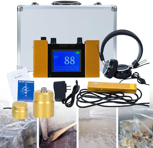 Detector de fugas de agua en tuberías subterráneas para uso doméstico y exterior, sensor de geófono profesional de fugas de agua de alta precisión, sensor de detección de fugas con pantalla digital