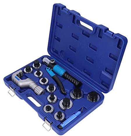 TZTTGS Hydraulischer Rohraufweiter-Werkzeugsatz, Hydraulischer Rohraufweiter-Werkzeugsatz, kompaktes Pressen mit Schneider für Rohre von 3/8 bis 1-5/8 Zoll, Bewehrungsschneider und Bieger