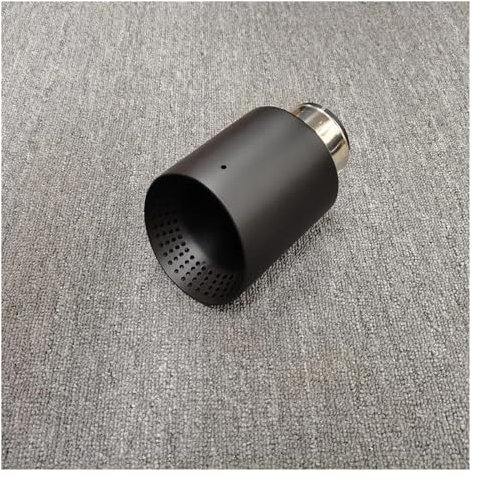 NYSQOFMB Auspuffblenden 1 Stück Mattschwarzes Edelstahl-Schalldämpfer-Endrohr Universal-Auspuffrohr Für VW Für GTI MK7 Für Golf 7 Schalldampfer(48MM IN 89MM Out)