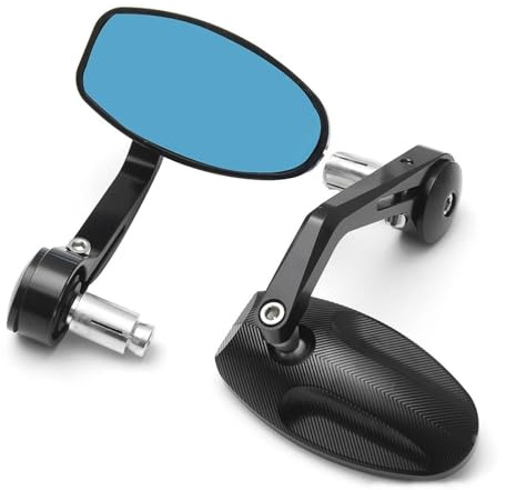 Motorradspiegel Für Speed ​​Für Triple 2Pcs CNC Motorrad Bar End Schwarz Rearview Außenspiegel Motorrad Rückspiegel