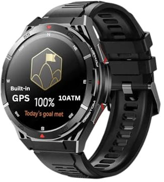 Smart Watch with GPS, 1.43 AMOLED Screen Smart Watches for Men Women (Answer/Make Calls), 170+ Sports Fitness Watch with Heart Rate/Sleep Monitor/SpO2, 10ATM Waterproof Smartwatch for Android iOS