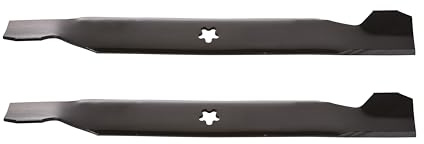 Oregon Kit de 2 Cuchillas para Cortacésped, 49cm con Montaje Estrella 5 Puntas, Sustituye Husqvarna 138497, Apto para LT125, YTH125, Jonsered LR10, 12, 13, LT14, YTH16, Socio 12-95