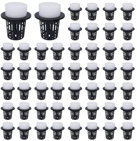 Pots De Cultivo Hidropónico: Contenedores De Redes De Plantas 50x, Cestas De Plantación De Malla Soilless | Planta De Jardinería Grow Cup Net Cup, Topas De Malla De Guardería De Aquaponic Copas Ranura