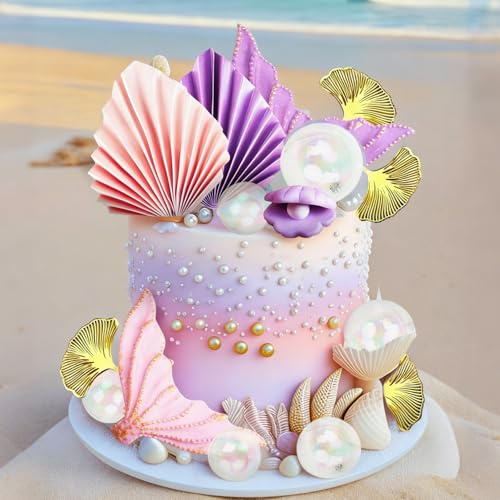 JeVenis Mermaid Cake Toppers Under the Sea Cake Decoration