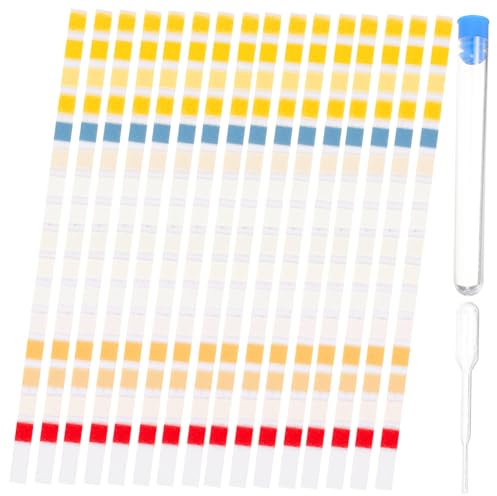 TOYANDONA Bandes de Contrôle pour L'eau Potable pour Contrôle Qualité de L'eau Domestique Kit 50 Tests Pipette et Tube Analyse Multifonction pour Piscine et Spa
