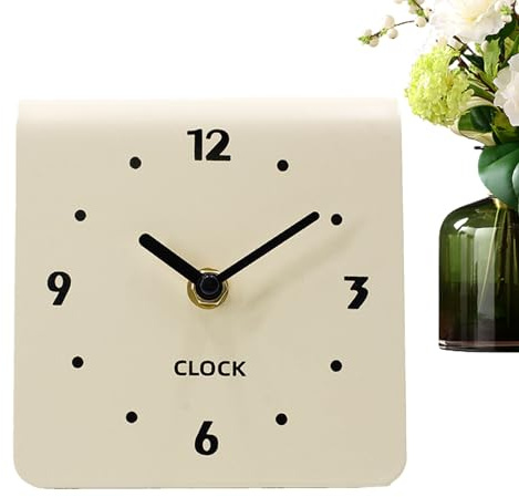 Horloge de bureau | Horloge de table silencieuse | Accessoire décoratif sans tic-tac, unité de table à piles | Petite touche moderne pour bureau, décoration d'intérieur