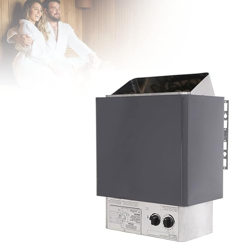 3-9KW bastuaggregat, elektrisk bastuugn, med tids-/temperaturkontroll, dubbelskiktsdesign, 220V/380V for både hem och kommersiellt bruk, lämplig for hem, hotell, bastur(380V,9KW)