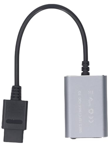 Luocute Adaptador del Convertidor HD, Adaptador de Convertidor de Video HD de 720p para N64 SFC SNS N GC PAL NTSC Retro Game Console S Video SV AV HDTV Herramientas con Conmutador 4: 3