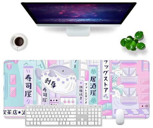 Alfombrilla de Ratón Rosa Japón 80 x 30 cm Alfombrilla de Ratón Japonesa XL Alfombrilla de Ratón Grande Japonesa Computadora Teclado Alfombrilla de Ratón Alfombrilla de Escritorio Grande XL (Japón-2)