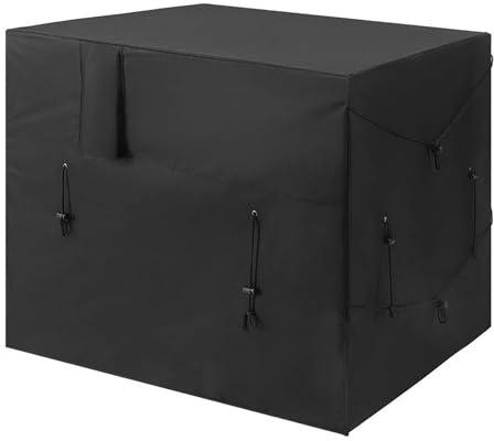 Pool Heater Protector - Black Swimming Protection Cover, Waterproof Furniture Protector for Outdoor Use, Universal Weather Resistant Rain/Snow Protection for Backyard Heaters, Durable, Robust
