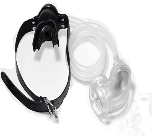 JiXGzAo Bouchon Buccal Gag Urinoir Manchon For Pénis Cage For Pénis Avec Tuyau Gag En Silicone Jeux Sexuels Fétichistes Ensemble De Harnais For Bâillon Sexuel Gay Jouets Sexuels