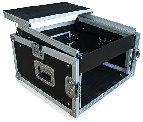 Winkelrack 6/10 HE mit Notebookablage Flightcase Laptop