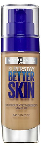 Maybelline New York Superstay Better Skin Make-up Sun Beige 48 / Schminke in einem Hautfarben-Ton, für eine langanhaltende Abdeckung und einen makellosen Look, 1 x 30 ml