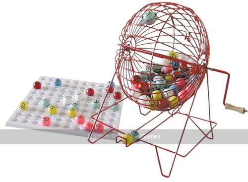 Masters Giant Bingo Game Set ? Giant Bingo Cage, 90 Balls, Check-Tray and Tickets ? Ideal for Home Use, Events and Parties