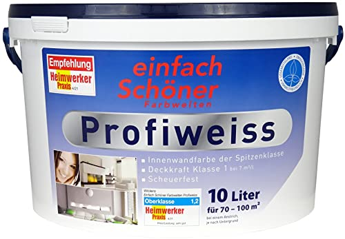 Wilckens Einfach Schöner Profiweiss Wand- und Deckenfarbe, 10 l