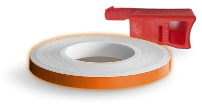 4R Quattroerre.it 10234 Dekorstreifen Wheel-Stripes für Motorradfelgen mit Applikator orange 5 mm x 6 m