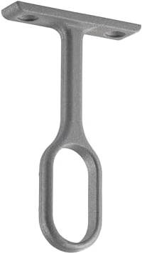 Gedotec Schrankrohrlager Mittelträger-Halterung für Kleiderstange OVAL - TUBES | Metall silber matt | Schrankrohrhalter für Ovalstange 30 x 15 mm | 1 Stück - Stangen-Halterung Garderobenstange