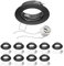 ledscom.de 10 piezas Marco para empotrar en el techo FERE marco para empotrar negro mate (LED/Halógeno/GU10/MR16/PAR16/50mm) incl. casquillo GU10