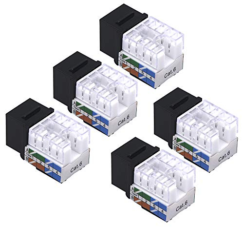 VCE RJ45 Keystone Jack Cat6 Modulo Keystone Presa RJ45 Prolunga Cavo di Rete 5 Pezzi