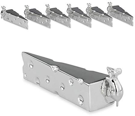 Messerbänkchen Käse Maus Versilbert 6er Set Messerbänke versilbert Messerbank Besteckablage Messer Bank