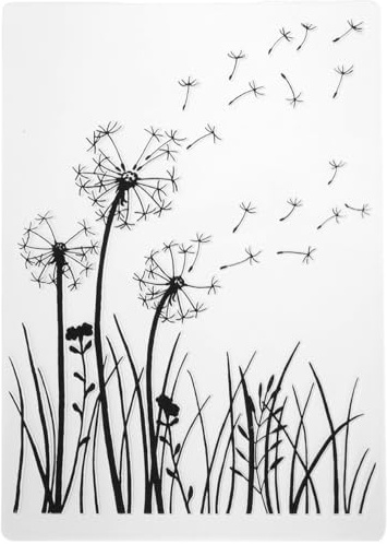 SUPVOX Embossing Folder Craft Dies Plastic Flying Dandelion Template Stencil Folder for Album Scrapbooking Paper Card Making Decor