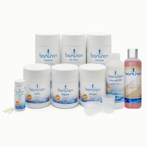 Banisan 11 teiliges Wasserpflege-Set - Wasserpflege Set für Whirlpool (Badezusatz:Exotic)