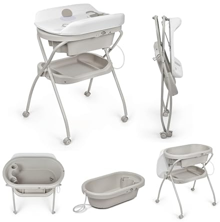 Innovationer ms 30307 – badkar och skötbord – 2-i-1 – bubbla, vikbar och kompakt, vattentät och lätt att vika ihop, unisex